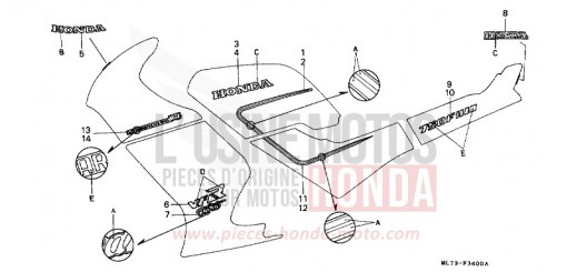 STRIPE/MARK (1) VFR750FH de 1987